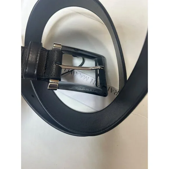 Brandon Maxwell Lucite Buckle Leather Belt Black Size Medium NWT m41531584286_1.jpg main image 3